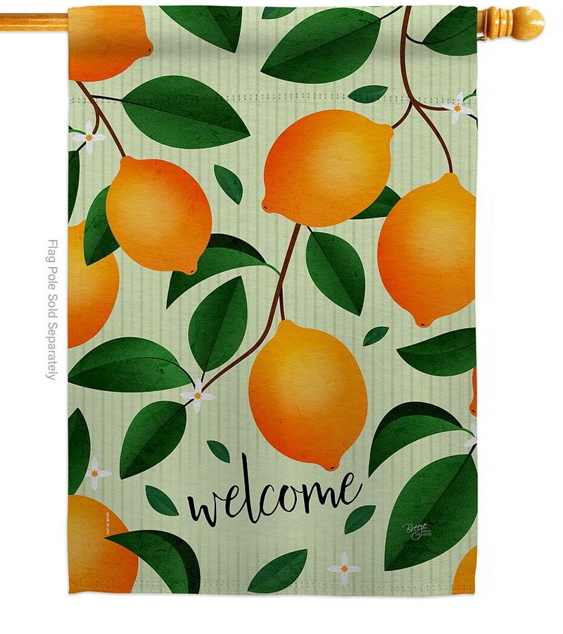 Welcome Lemon House Flag