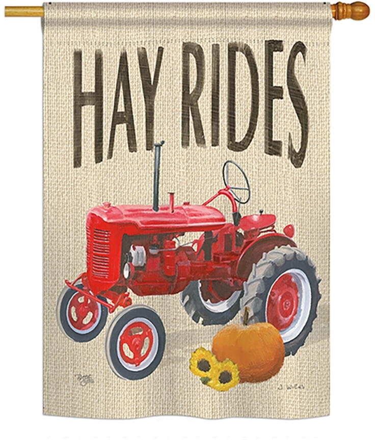 Hay Rides House Flag