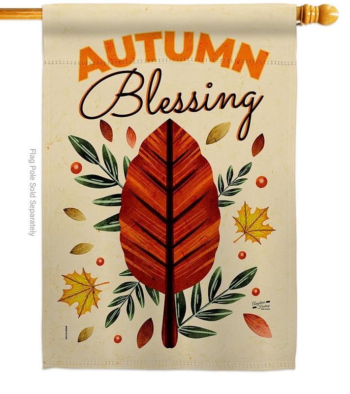 Blessing Autumn House Flag