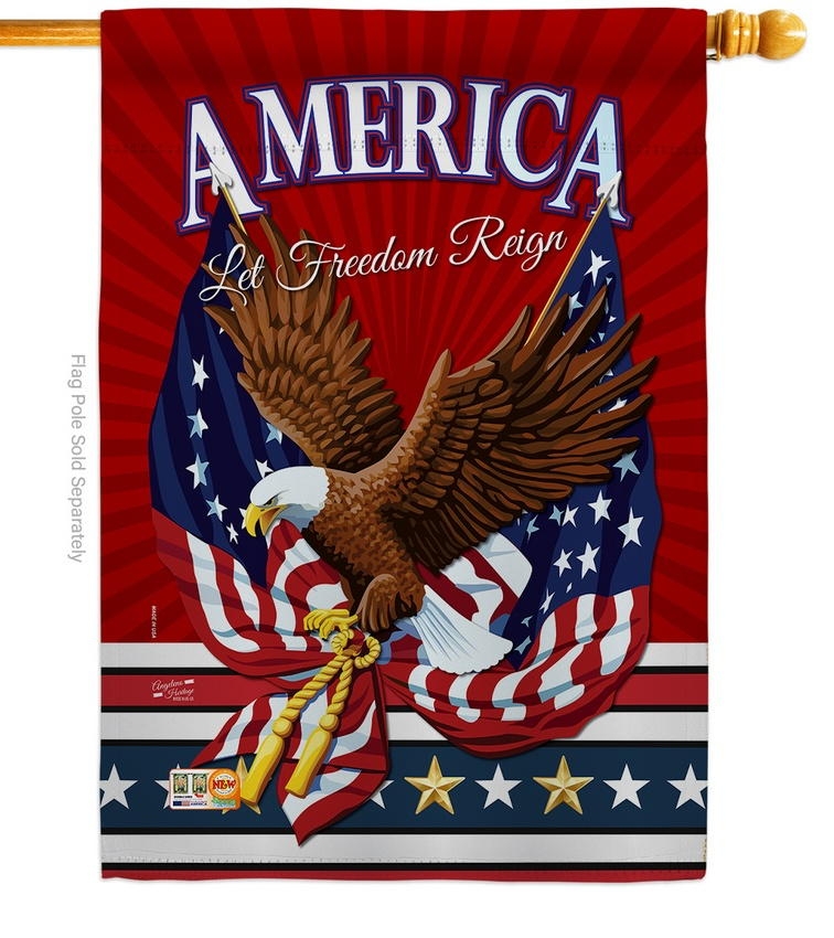 Let Freedom Reign House Flag