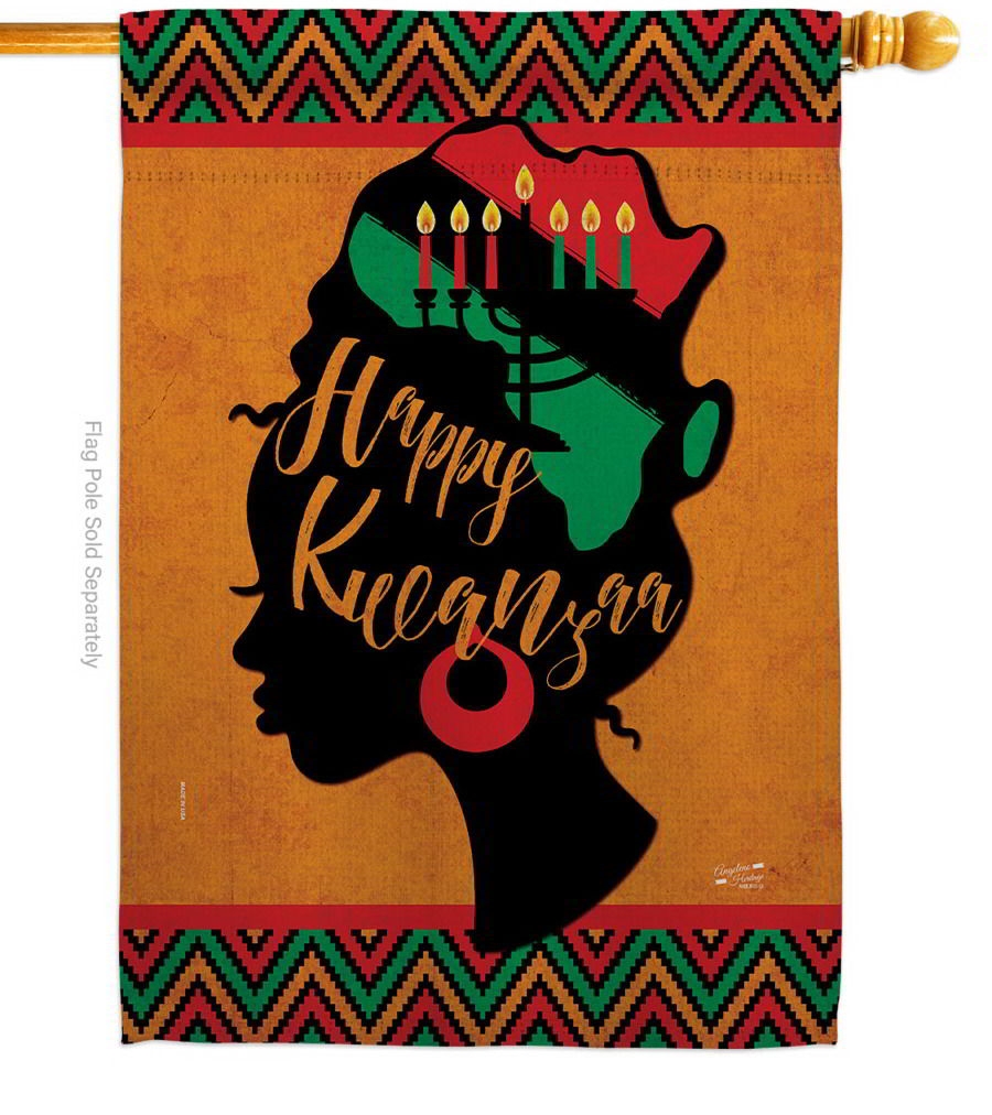 Kwanzaa Wishes House Flag