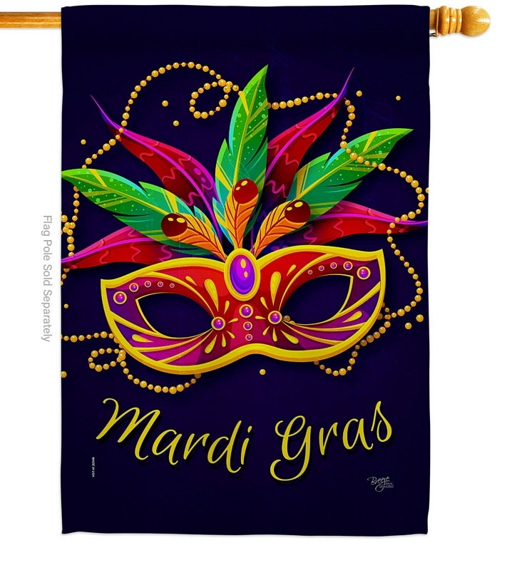 Mardi Gras Impressions Decorative House Flag