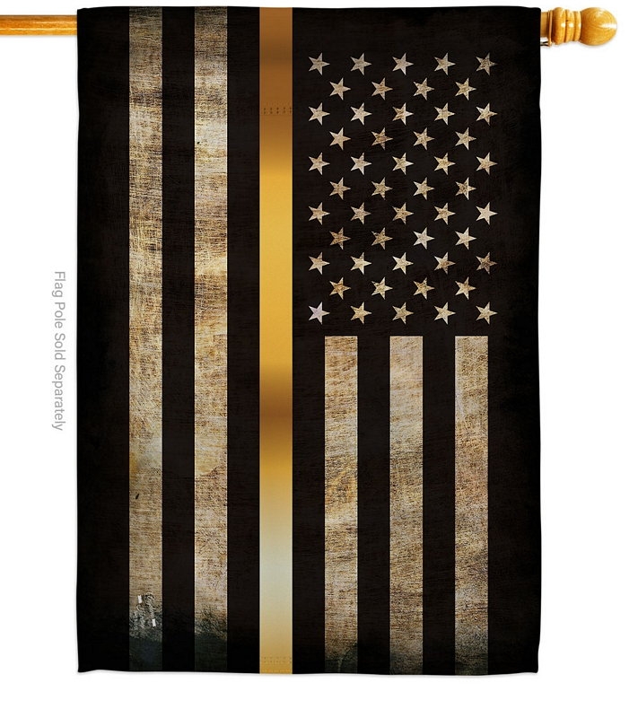 Thin Gold Line House Flag