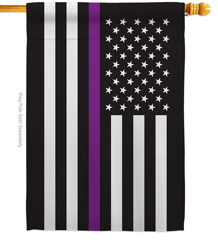 US Thin Purple Line House Flag