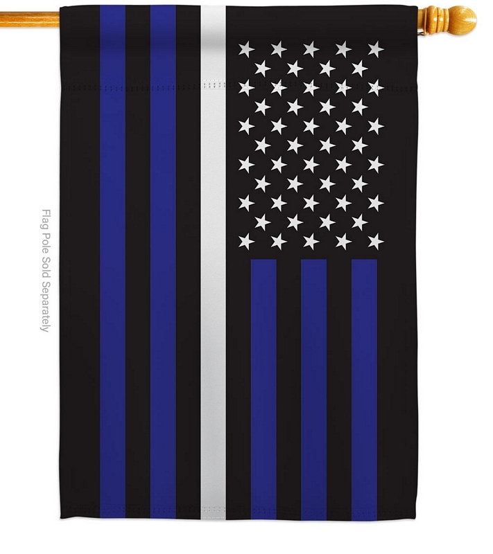 US Thin White Line House Flag