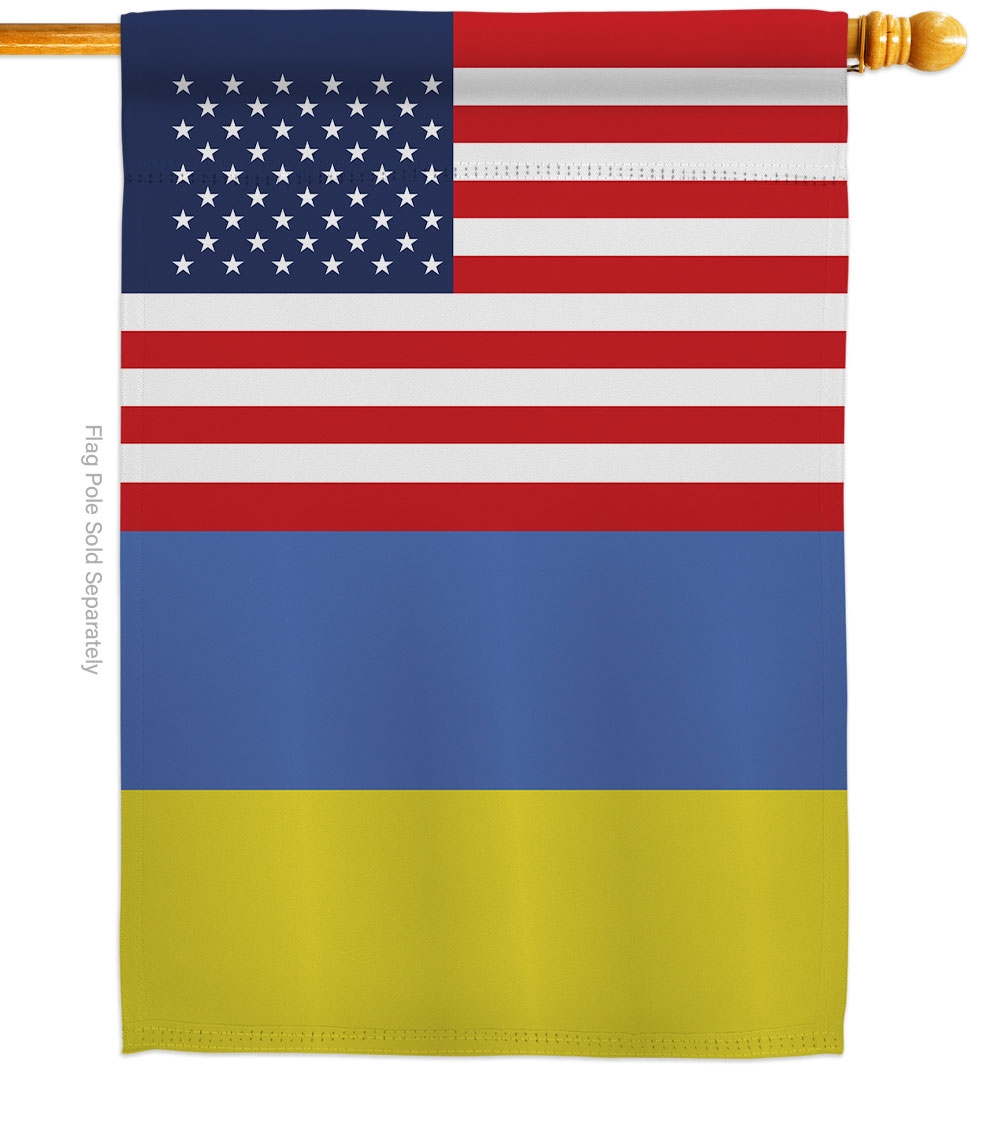 Ukraine US Friendship House Flag