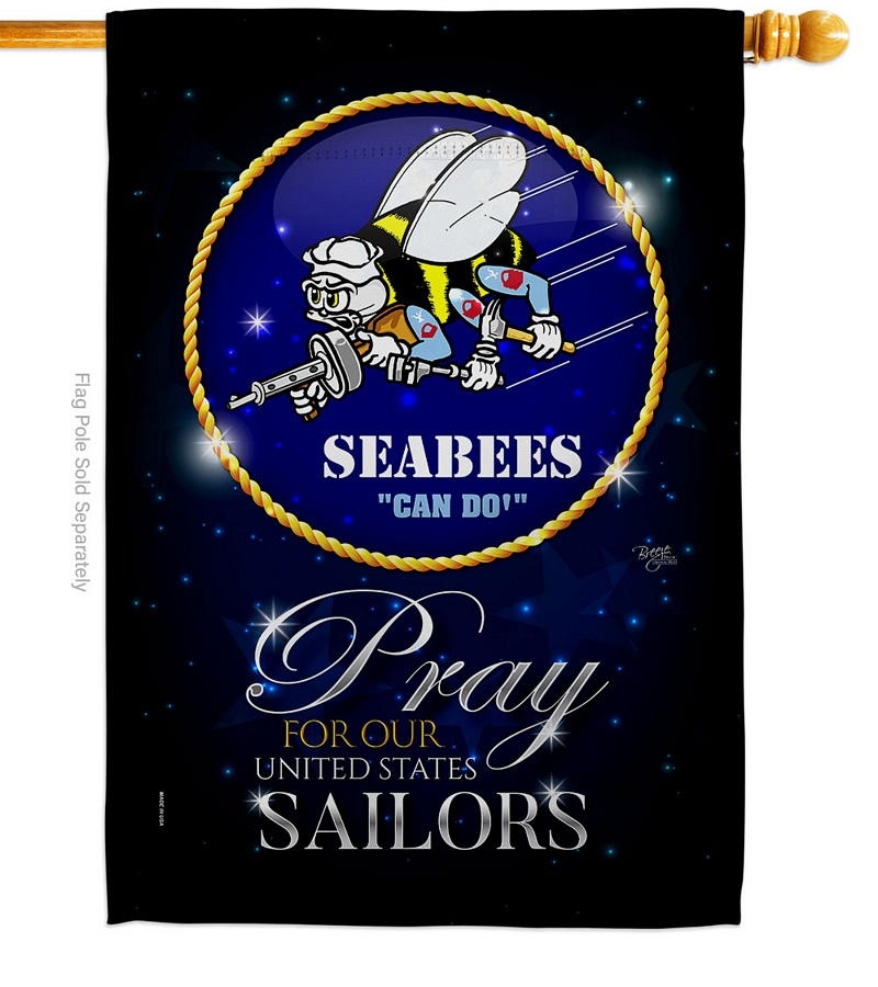 Pray United States Sailors Decorative House Flag