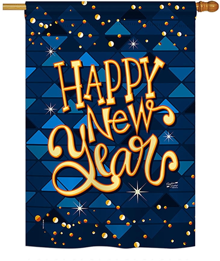 Delight New Year House Flag