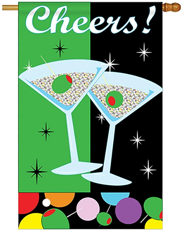 Cheers Applique House Flag