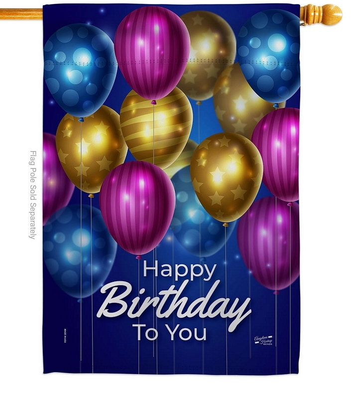 Brighten Birthday House Flag