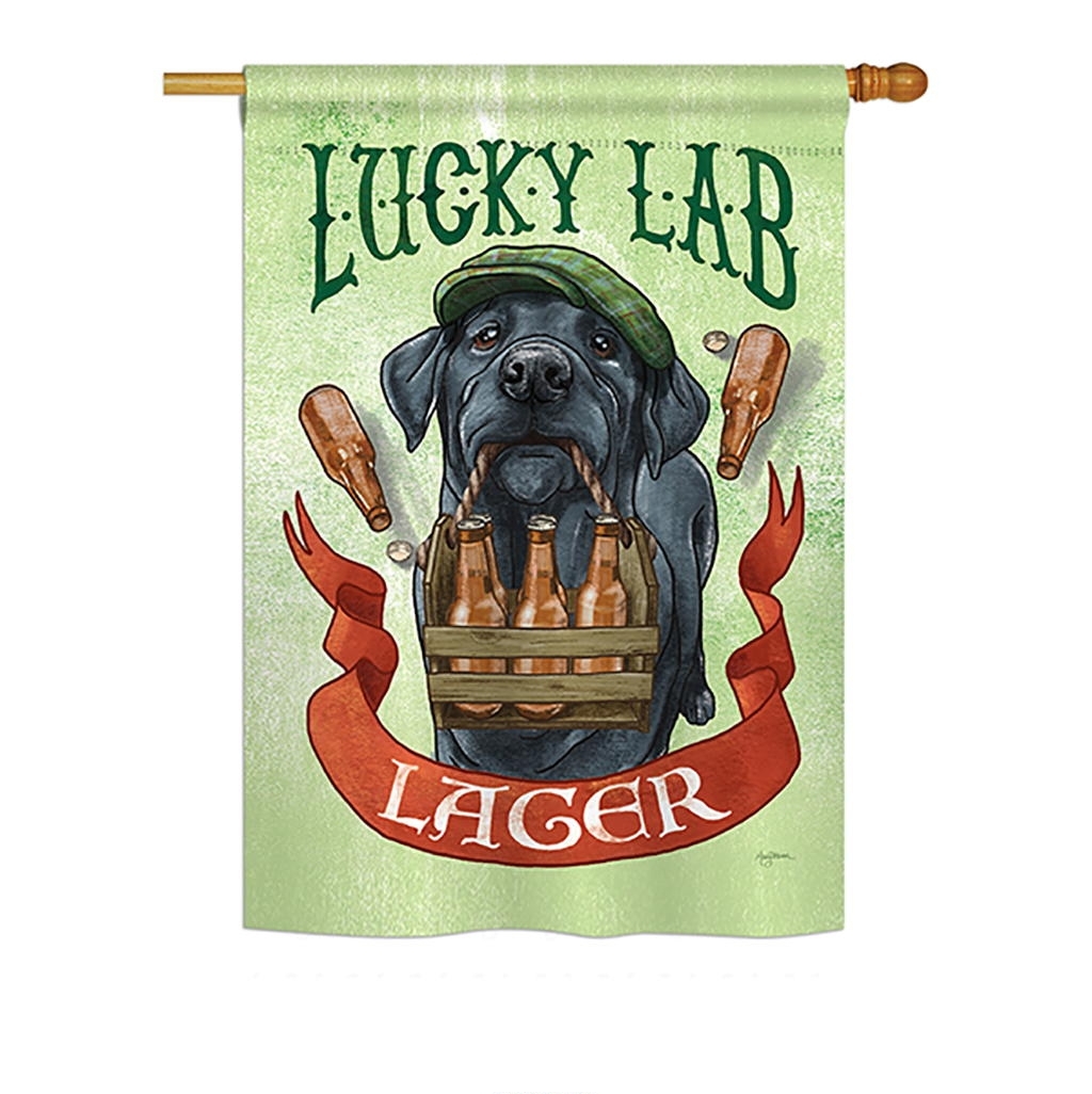 Lucky Lab Lager House Flag