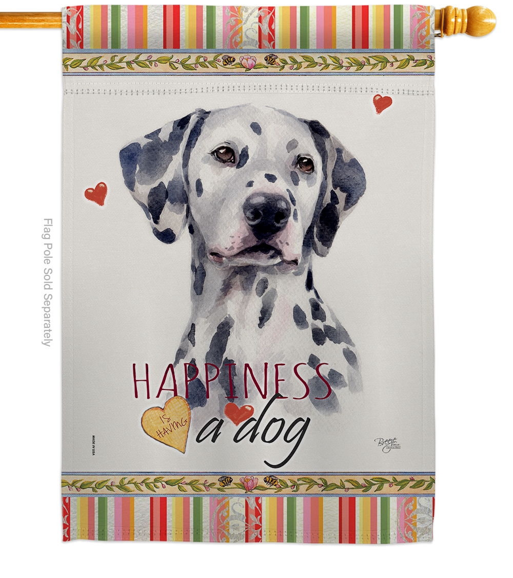 Dalmatian Happiness House Flag