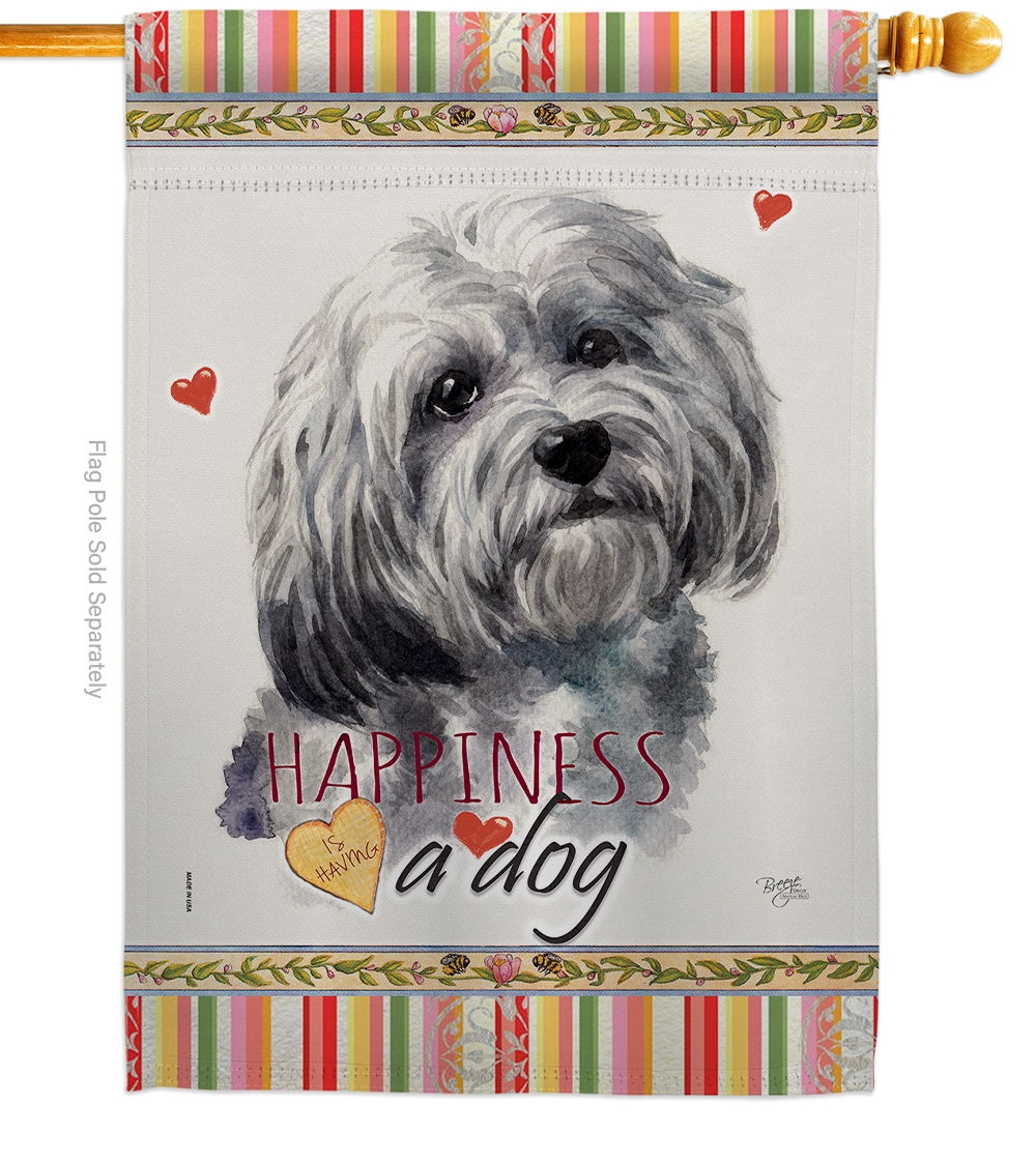 Havanese Happiness House Flag