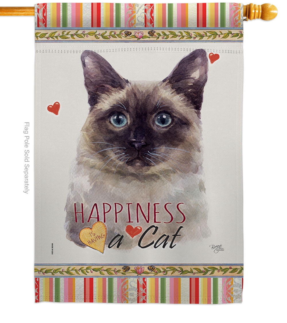 Siamese Happiness House Flag