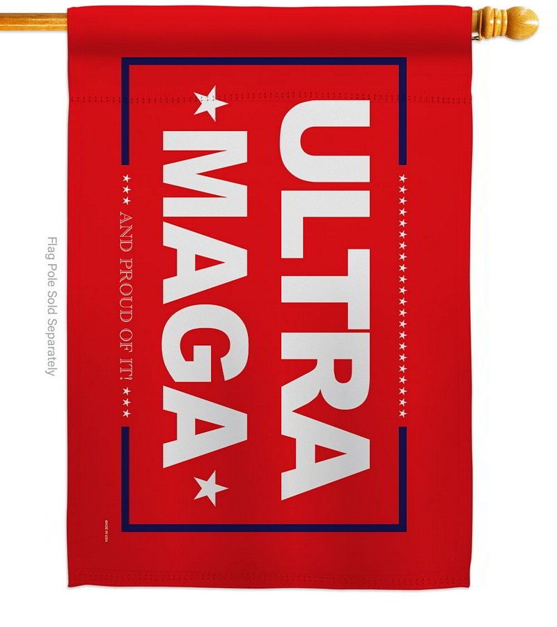 Red Ultra MAGA House Flag