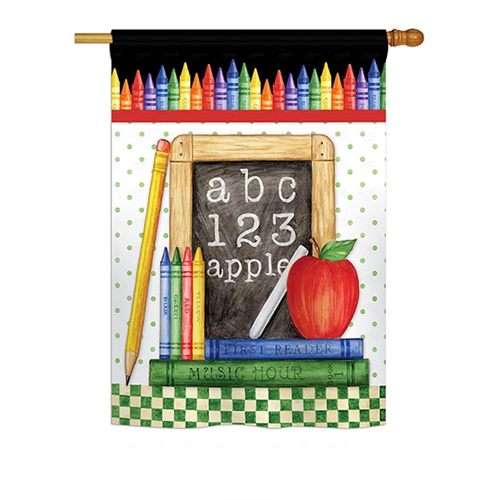 School Chalk Board House Flag