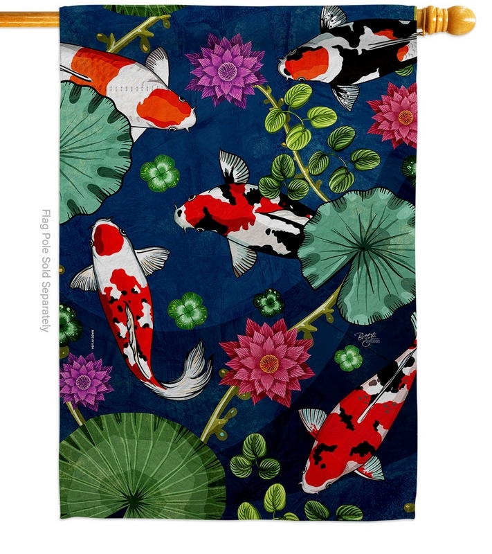 Koi Pond House Flag