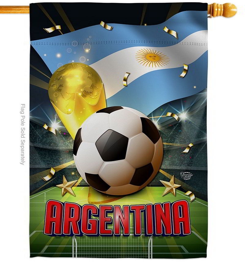 World Cup Argentina House Flag