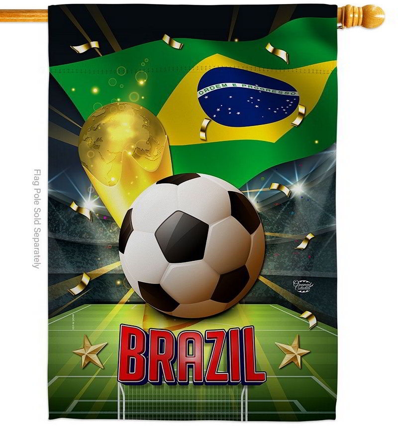 World Cup Brazil House Flag