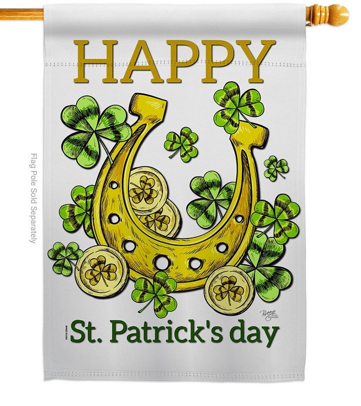 Lucky Shamrocks House Flag