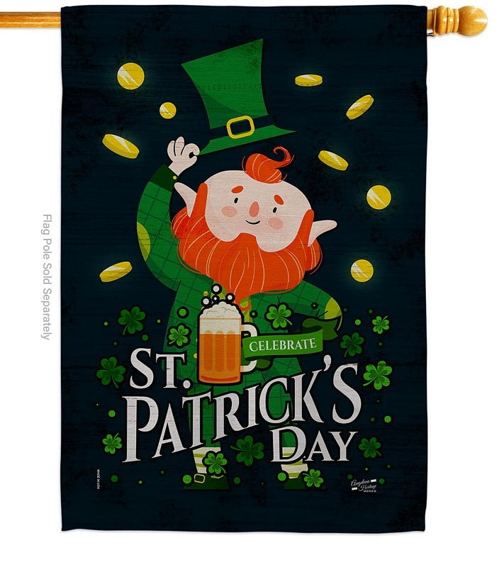 Celebrate St. Pat House Flag