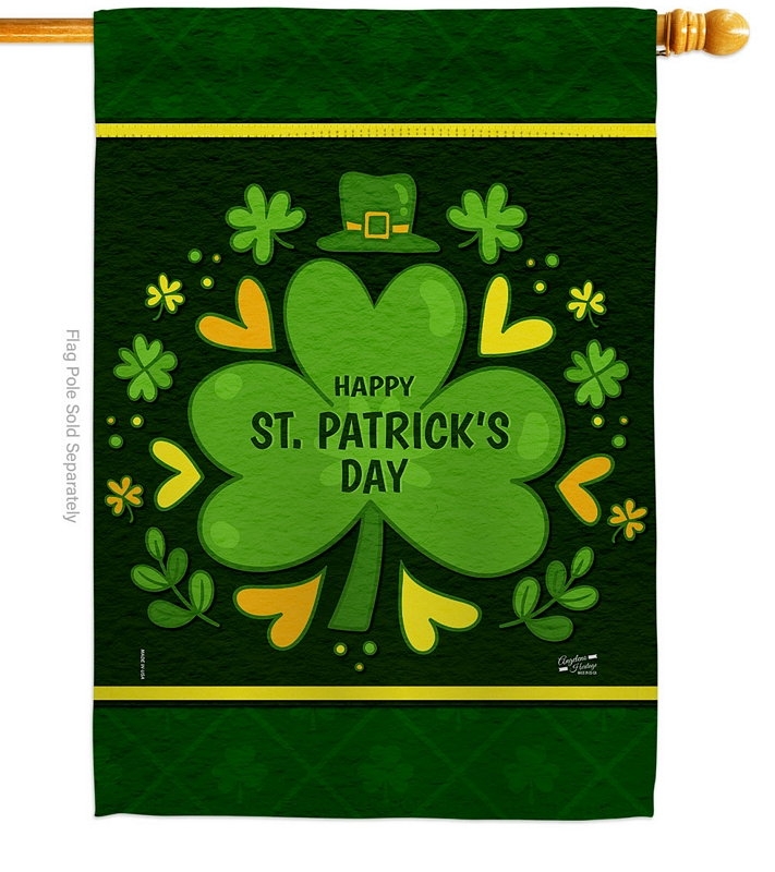 St. Pat\'s Clover House Flag