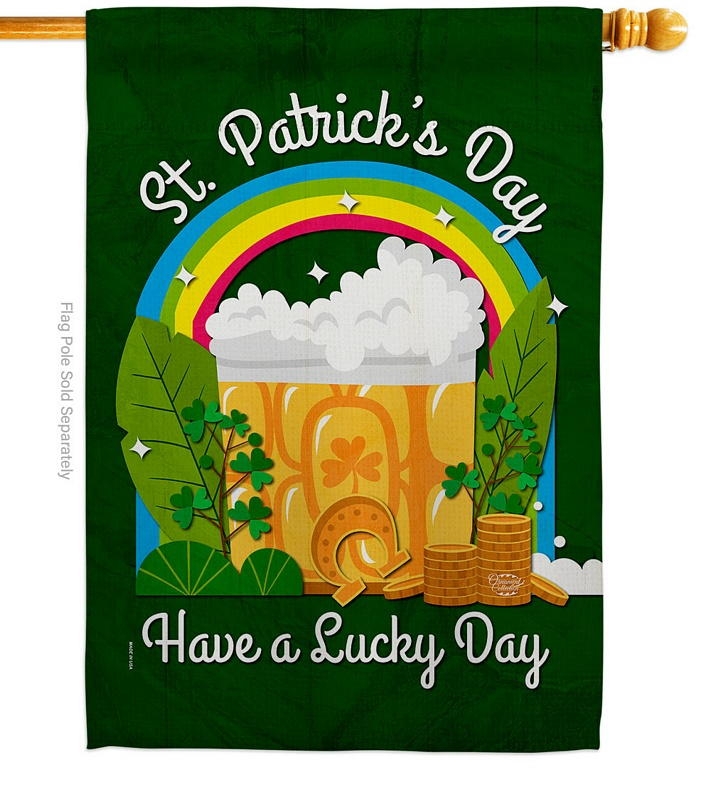 St. Pat Lucky Day House Flag
