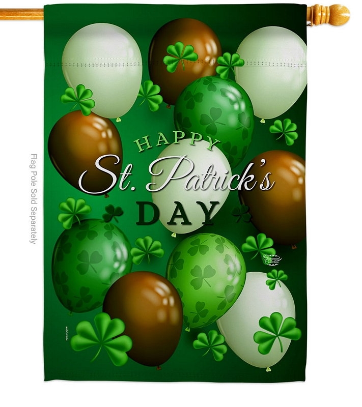 St. Pat\'s Balloons House Flag