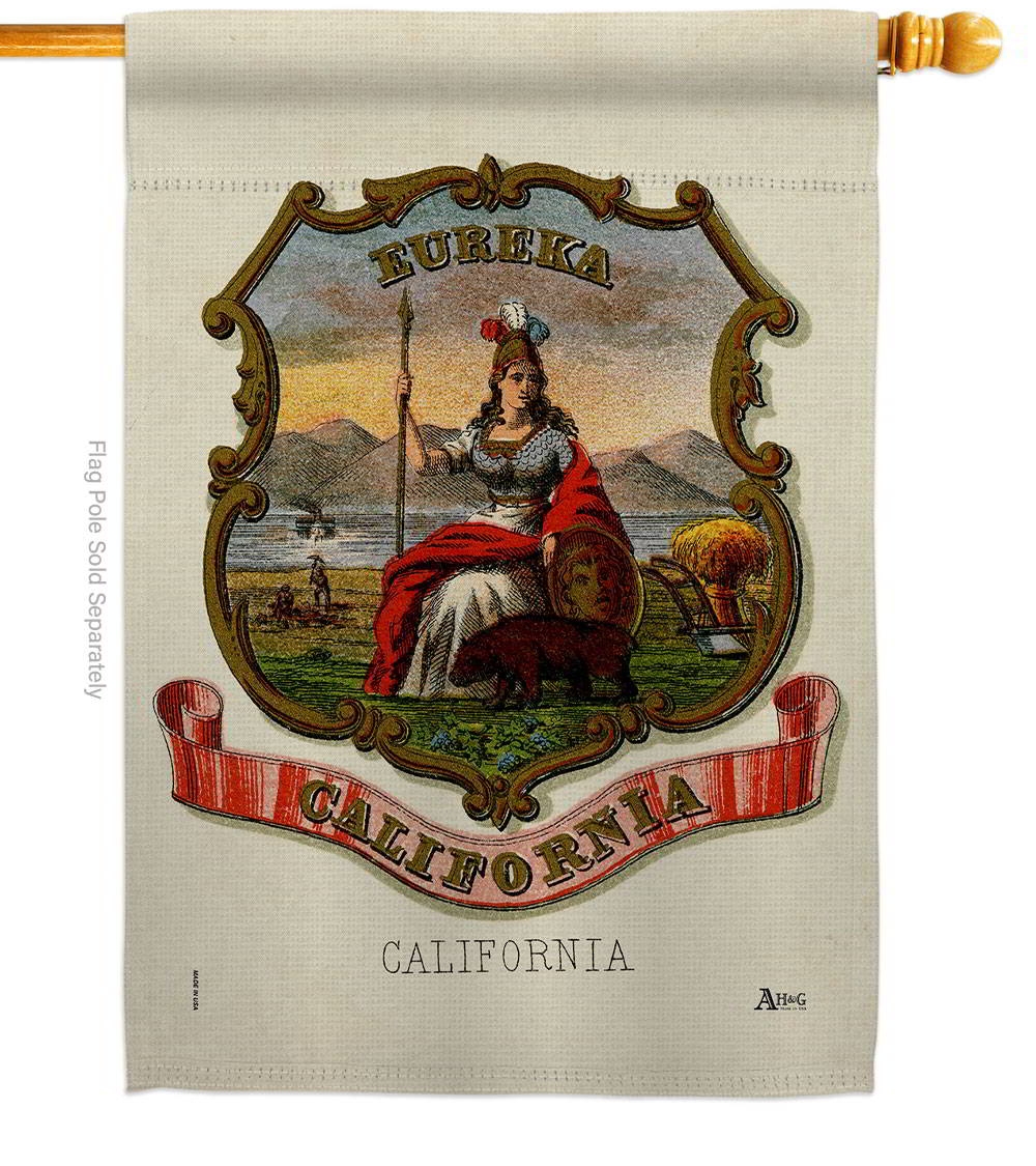 Coat Of Arms Of California House Flag