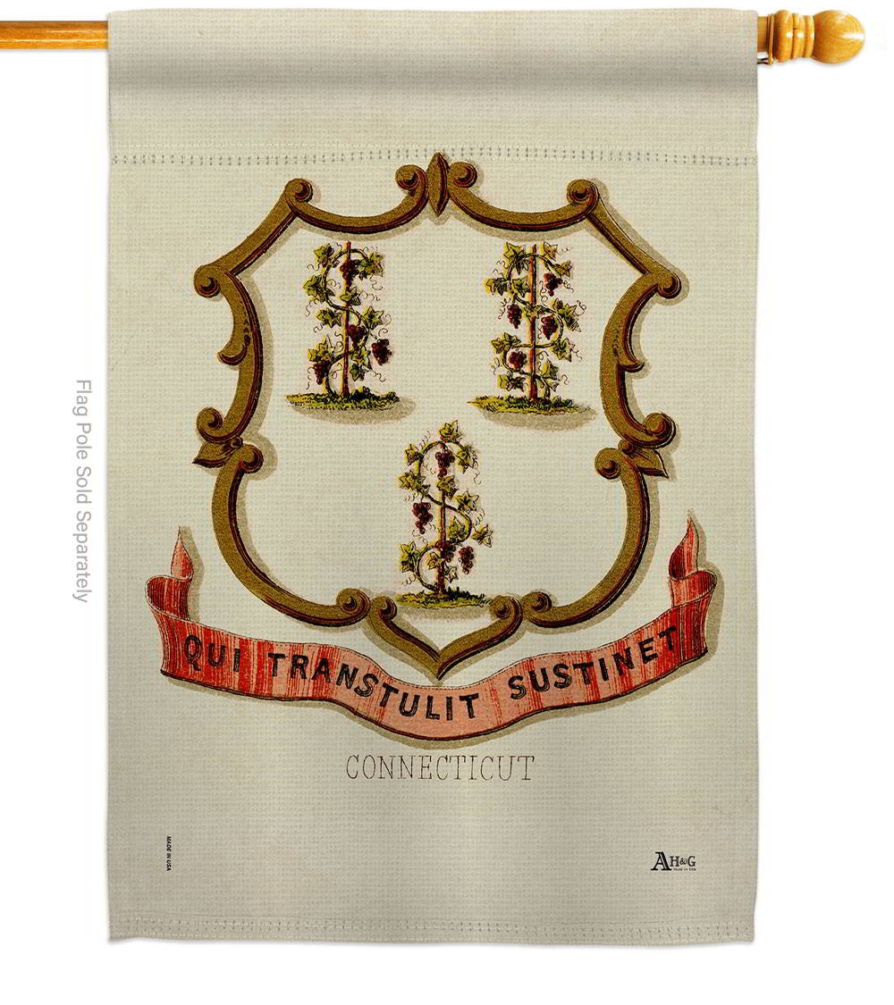 Coat Of Arms Of Connecticut House Flag