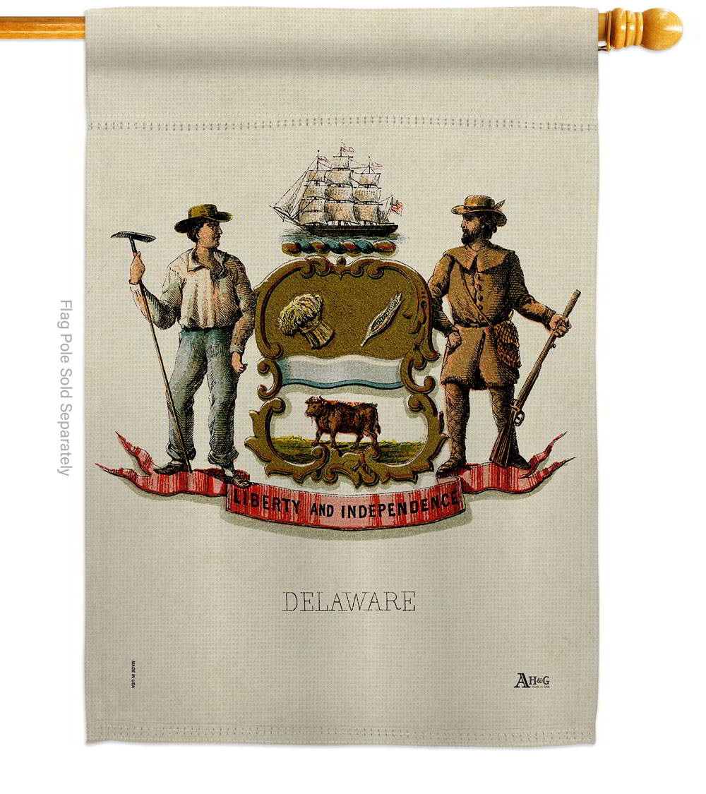 Coat Of Arms Of Delaware House Flag