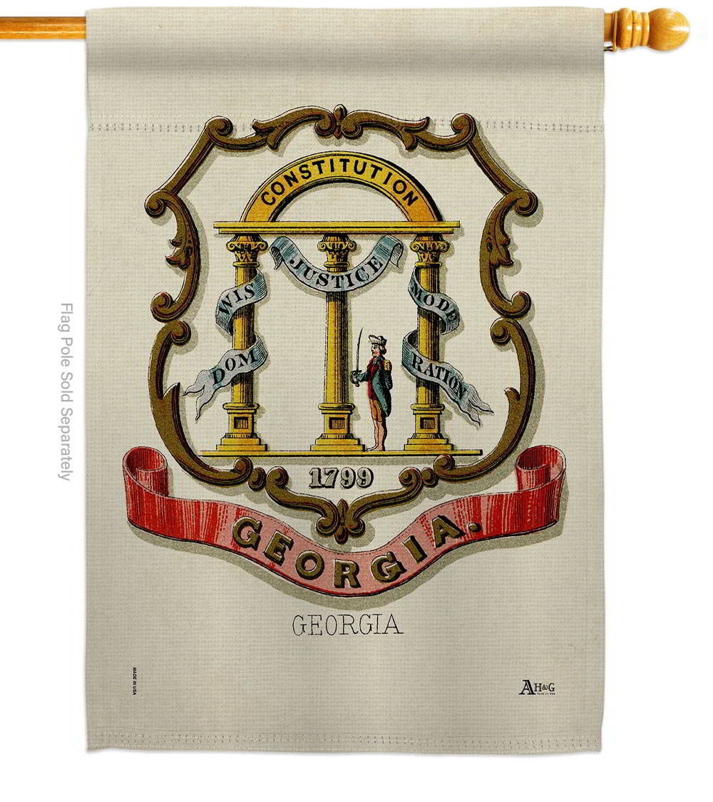 Coat Of Arms Of Georgia House Flag