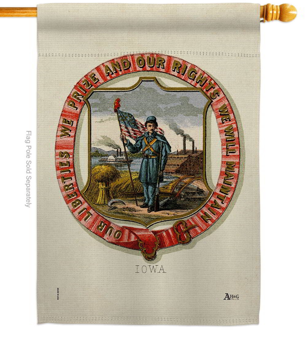Coat Of Arms Of Iowa House Flag