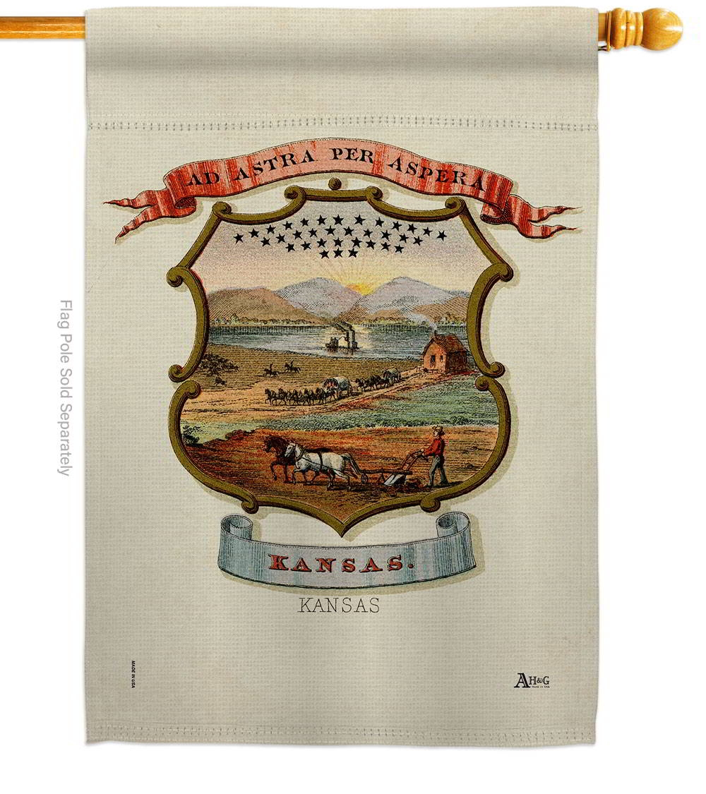 Coat Of Arms Of Kansas House Flag