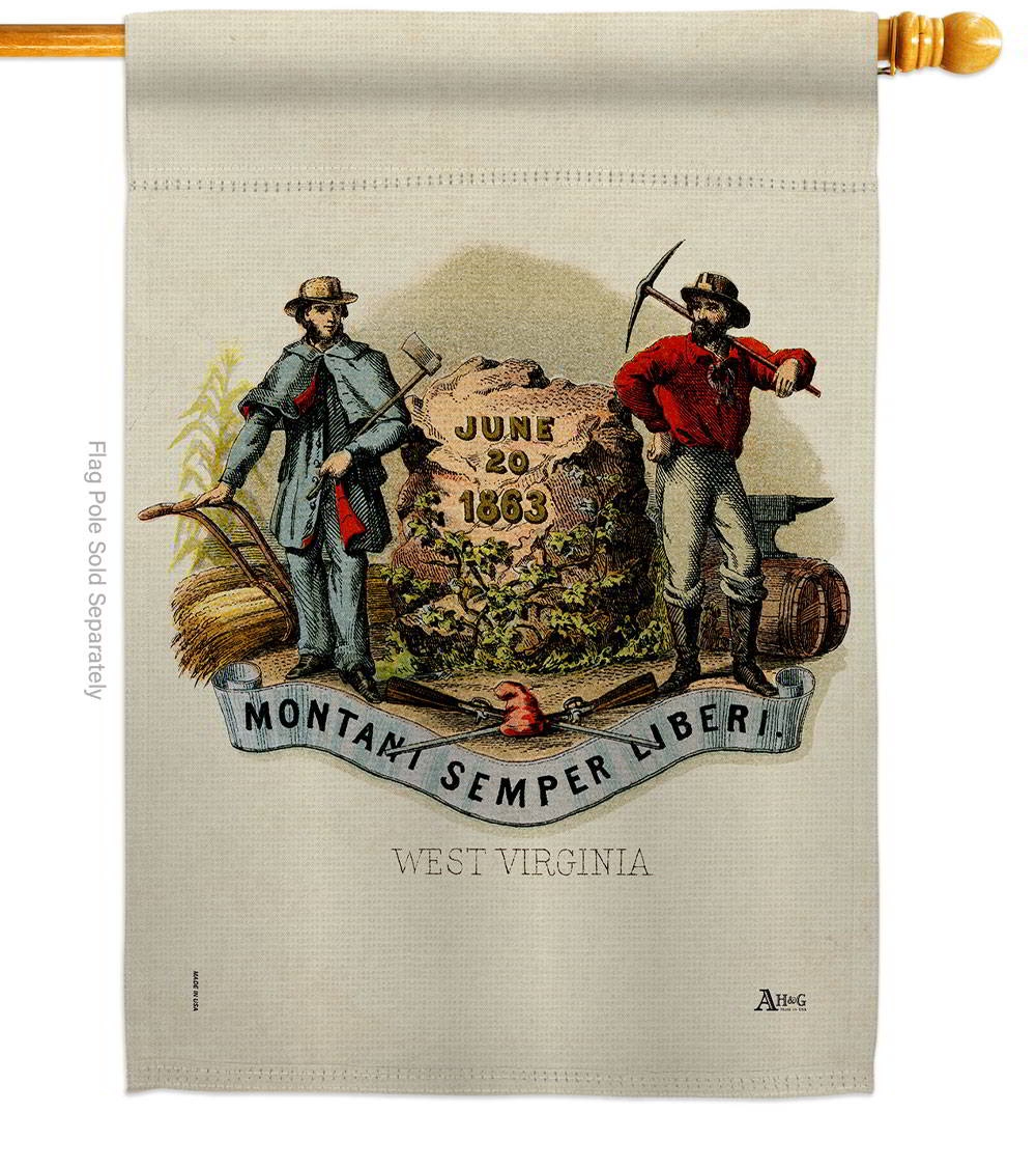 Coat Of Arms Of West Virginia House Flag