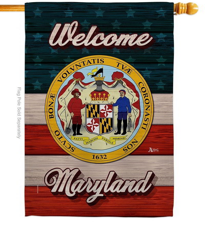 Welcome Maryland House Flag