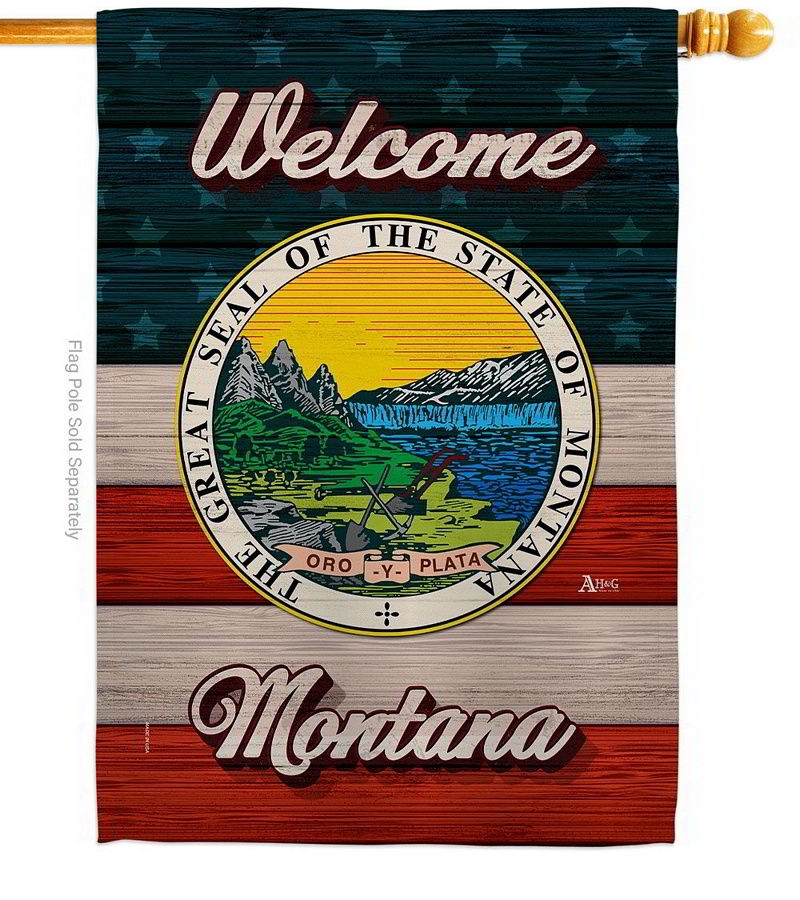 Welcome Montana House Flag