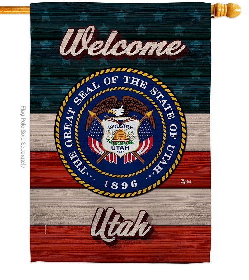 Welcome Utah House Flag