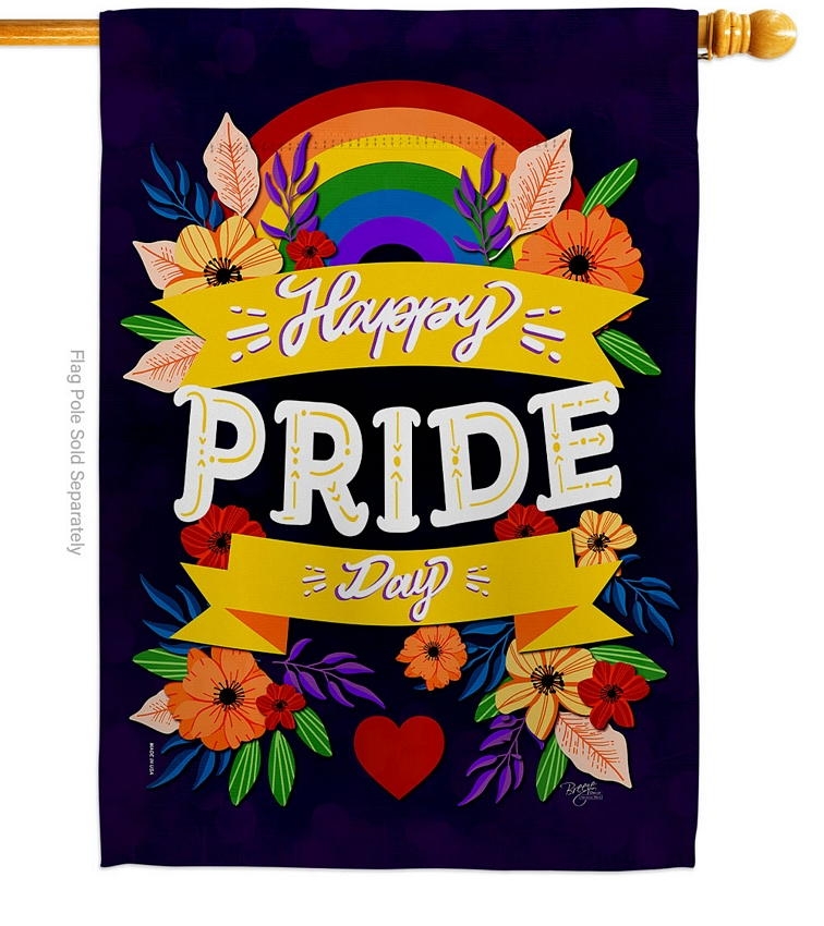 Happy Pride Day House Flag