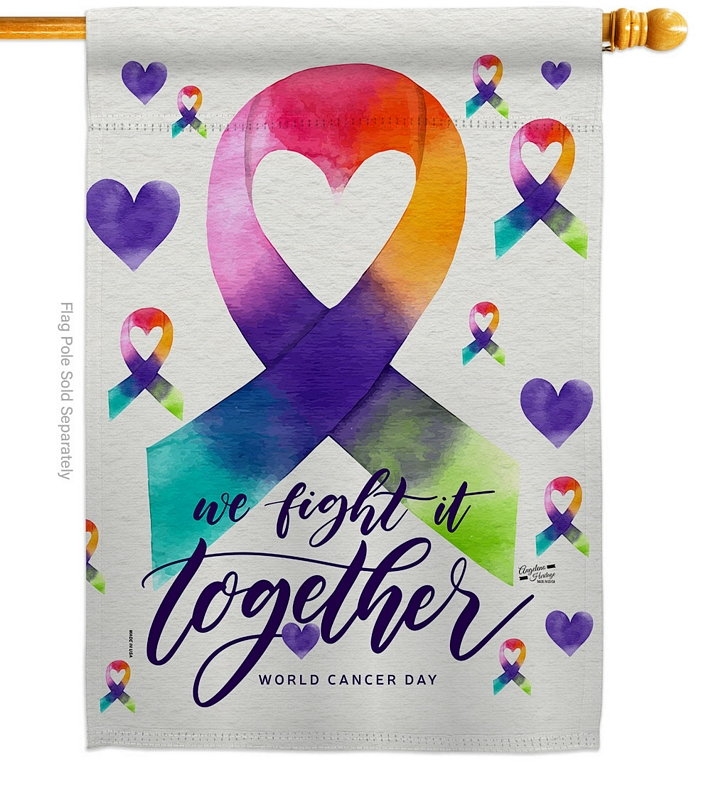 World Cancer Day House Flag