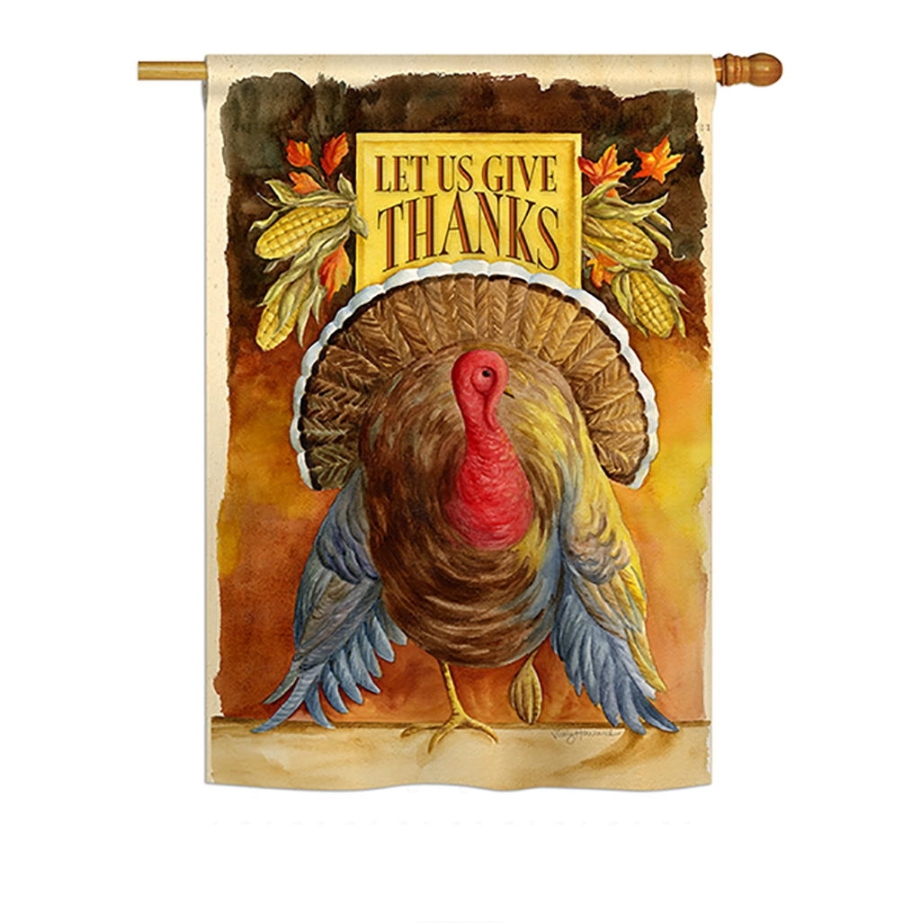 Let Us Give Thanks House Flag & more garden flags at FlagsForYou.com