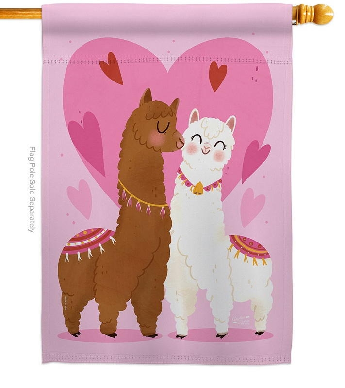 Llama Love House Flag