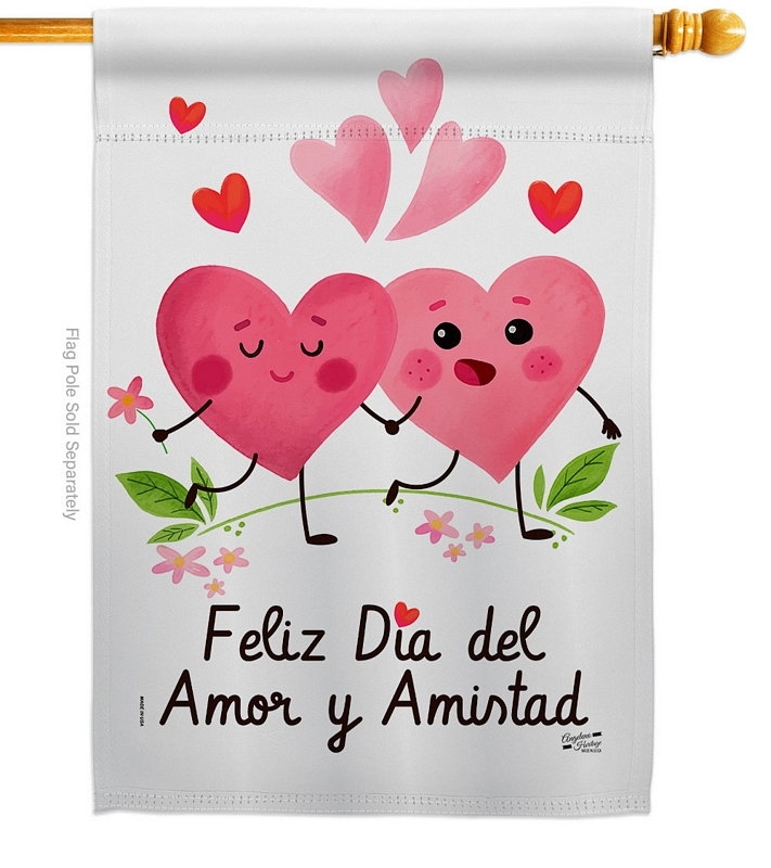 Feliz Dia Del Amor House Flag