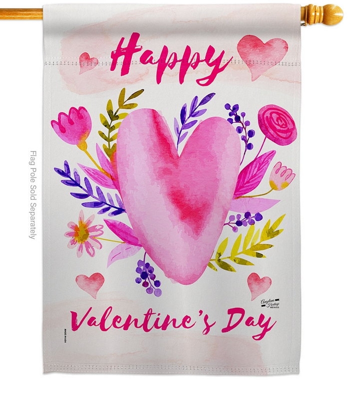 Valentines Bouquet House Flag