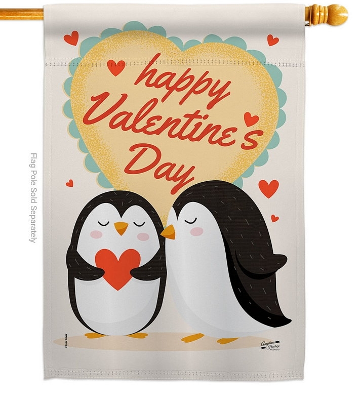 Penguins Love House Flag