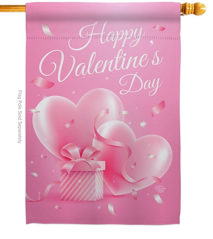 Valentines Gift House Flag