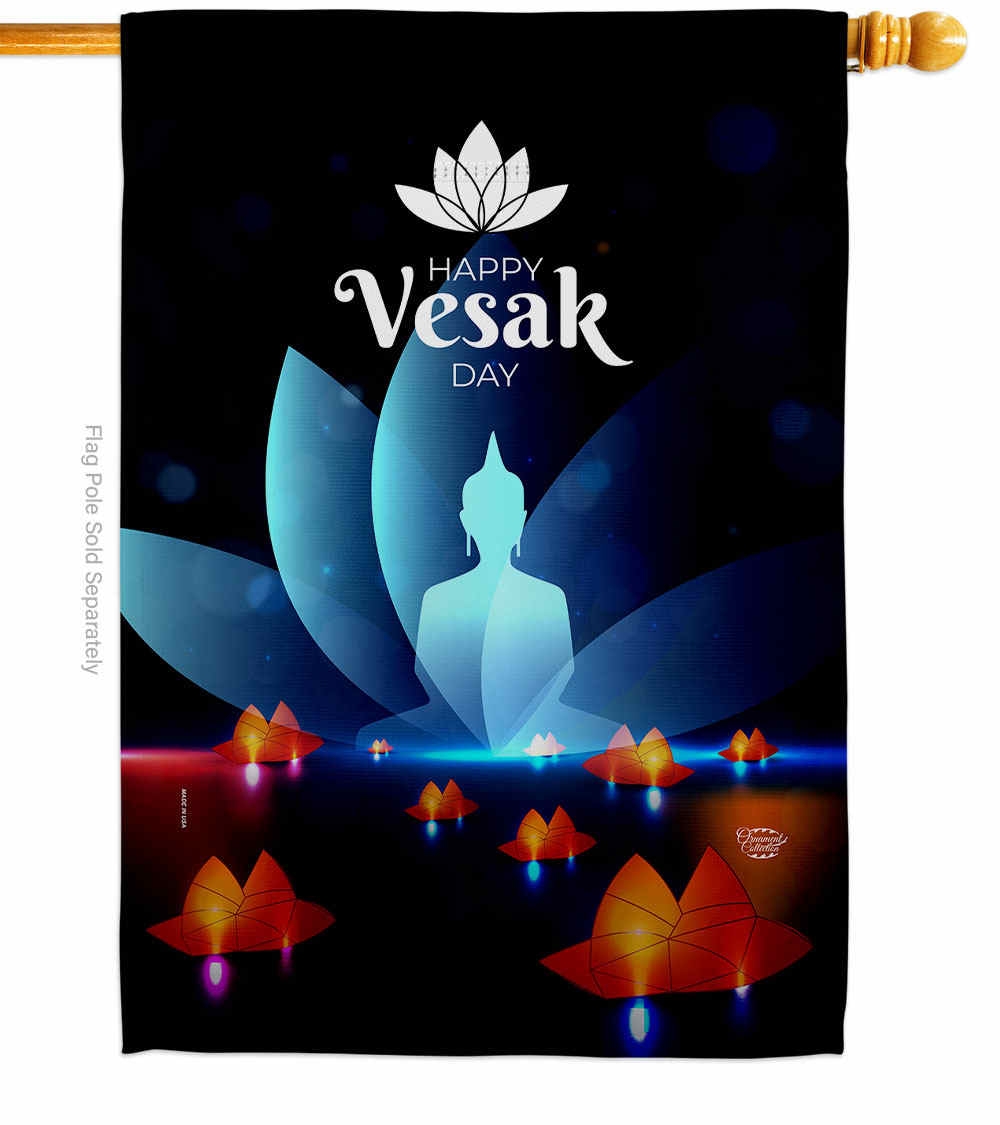 Happy Vesak Day House Flag