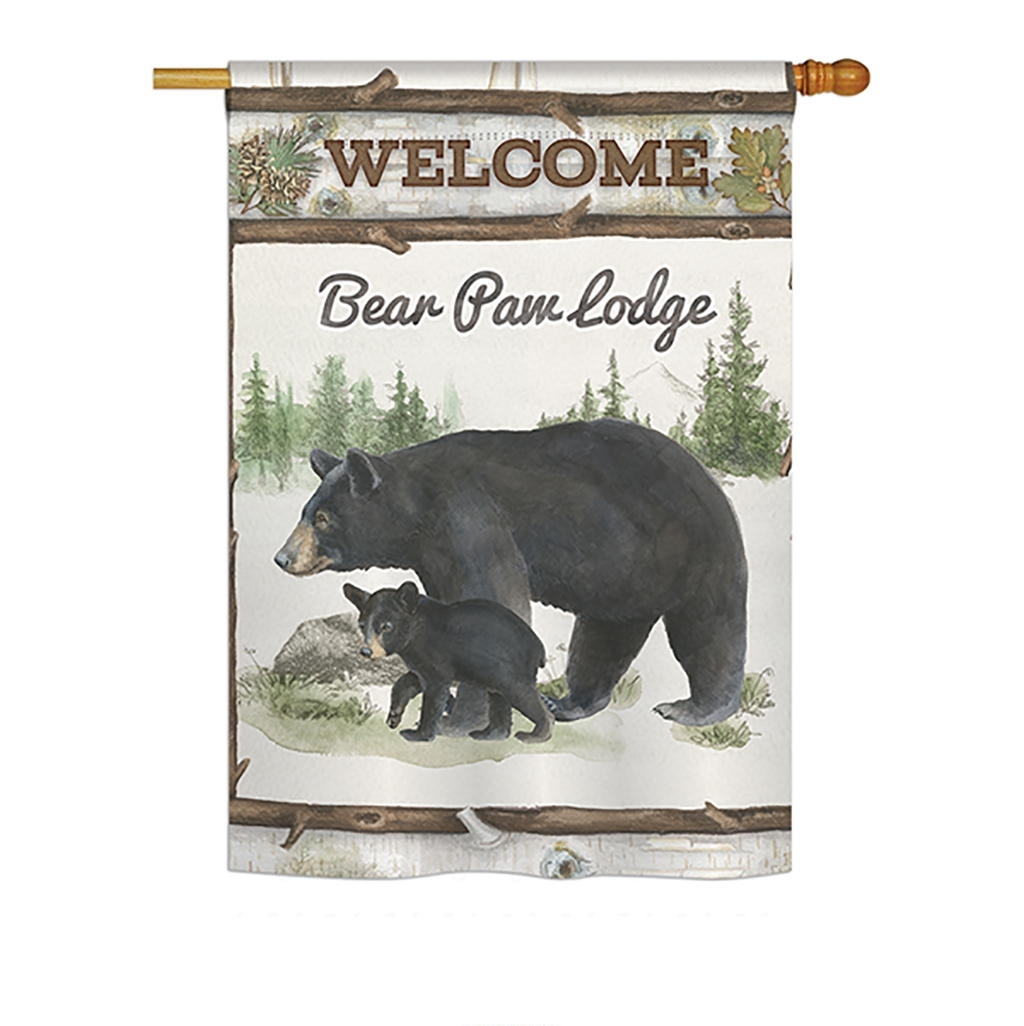 Bear Paw Lodge House Flag