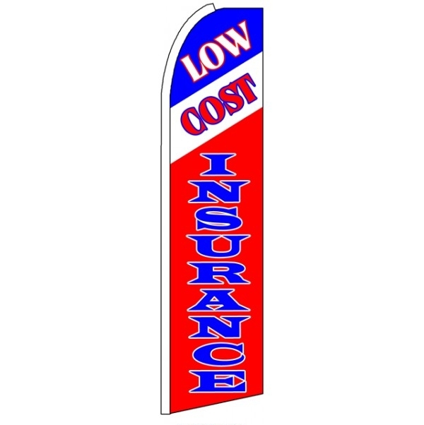 Low Cost Insurance Feather Flag 3\' x 11.5\'