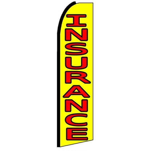 Insurance Yellow Feather Flag 3' x 11.5'